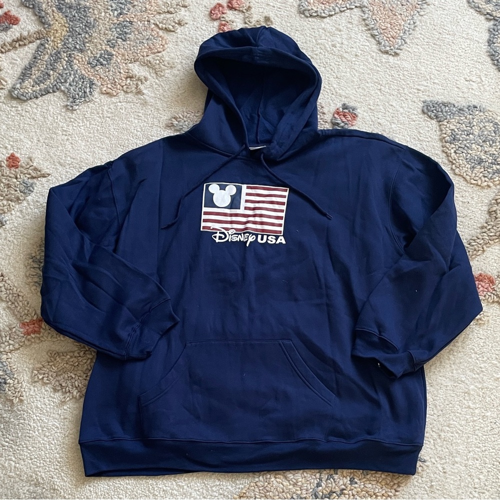 Disney USA Flag Navy Hoodie for Men